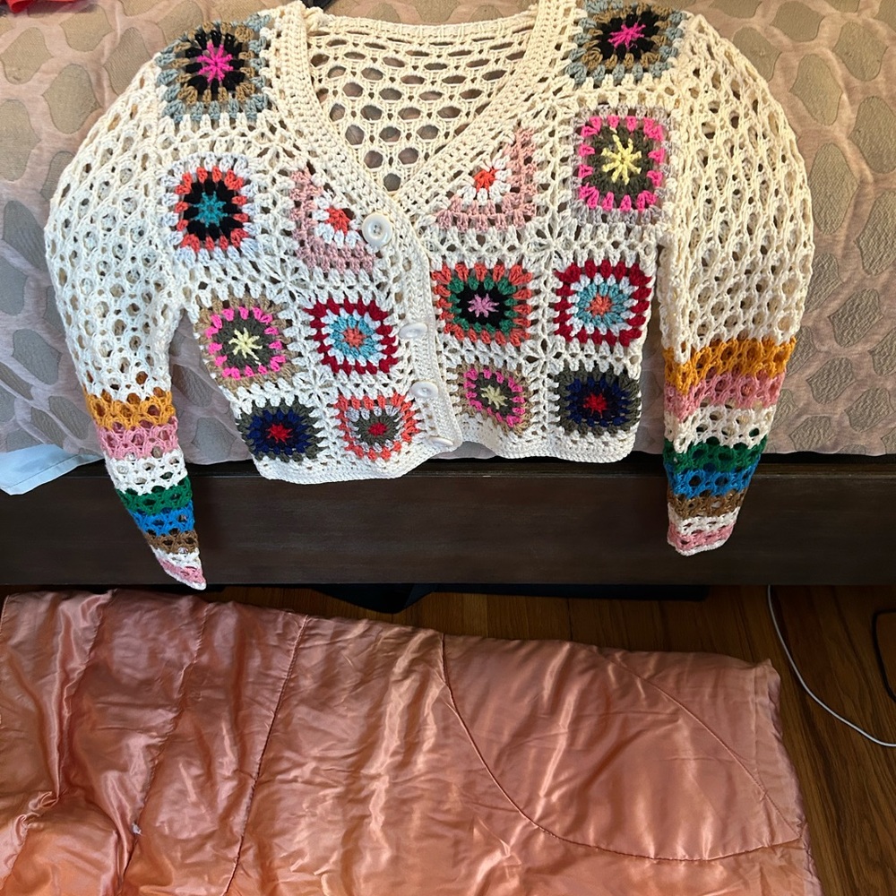 Colorful Crochet Women's Sweater